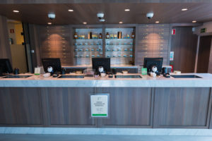 The Apothecary styled counter at the Blue Tomato Coffeeshop in Hoorn